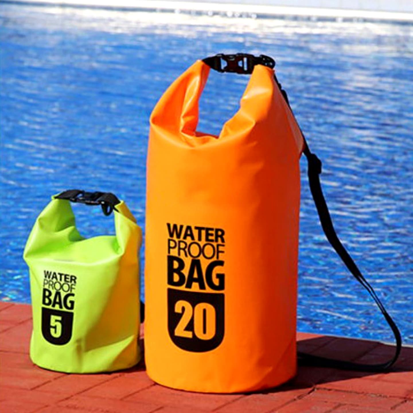 Waterproof bucket and bag style product close-up
